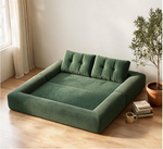 3-in-1 convertible corduroy folding sofa bed