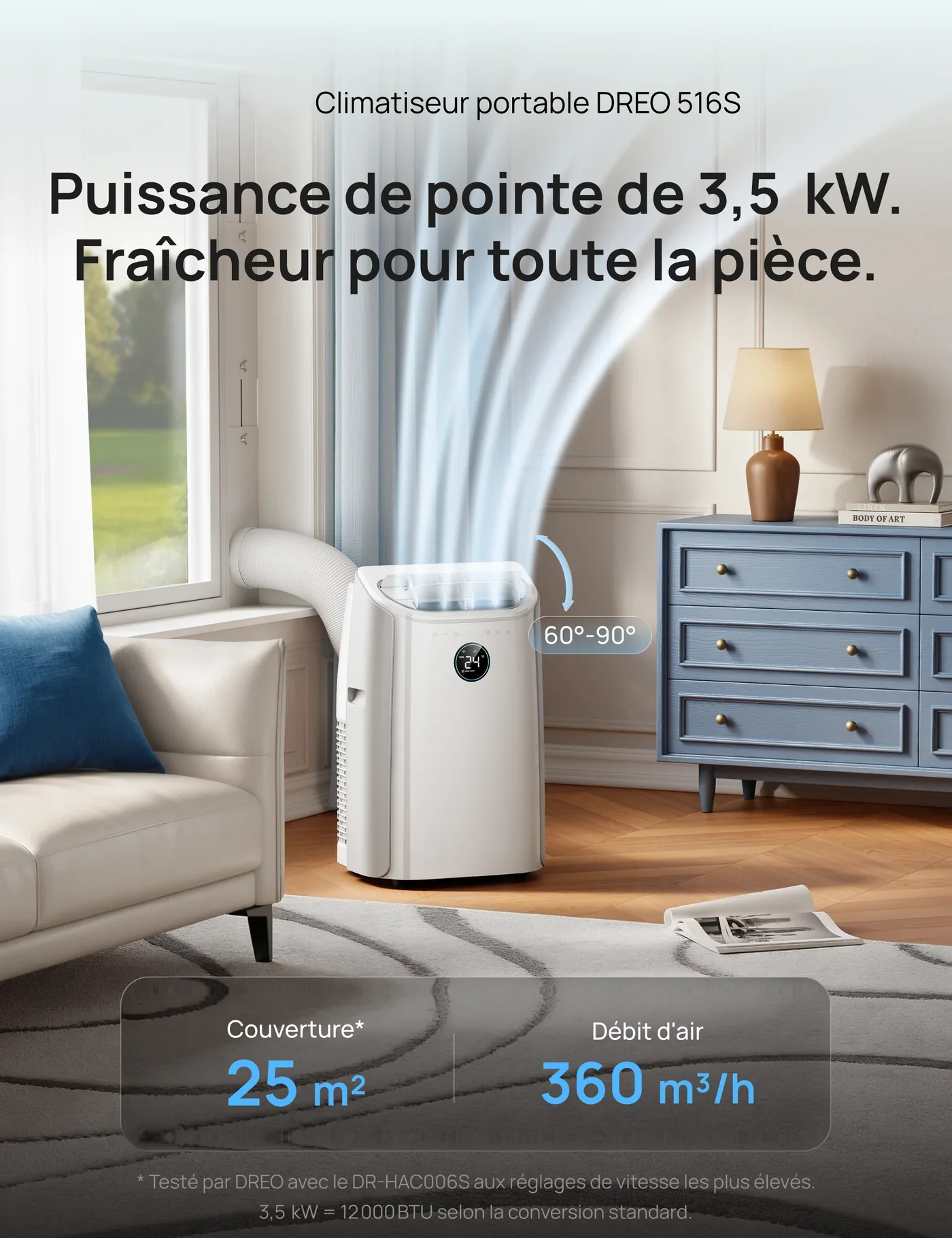 Climatiseur Portable Intelligent Dreo 516S – Le confort absolu, maîtrisé.