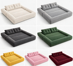 3-in-1 convertible corduroy folding sofa bed