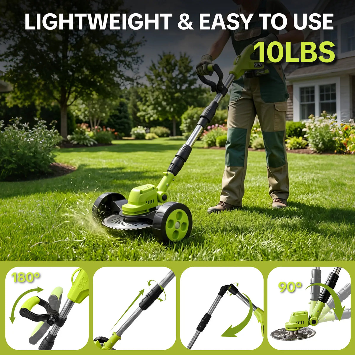 🔥 Save 80% Today | 3-in-1 Cordless Grass Trimmer & Lawn Mower German Engineering | Includes 2× 21V Batteries | Lightweight for Small & Medium Lawns | 🚚 FREE Shipping