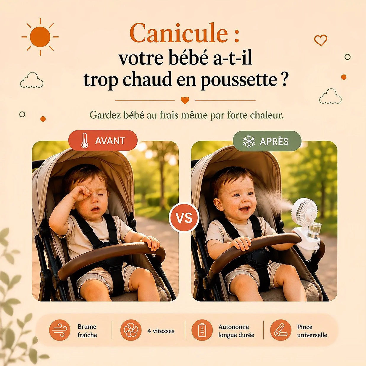 Gardez Bébé au Frais Même à 35°C